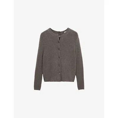 Loewe Cashmere Anagram Cardigan In Brown
