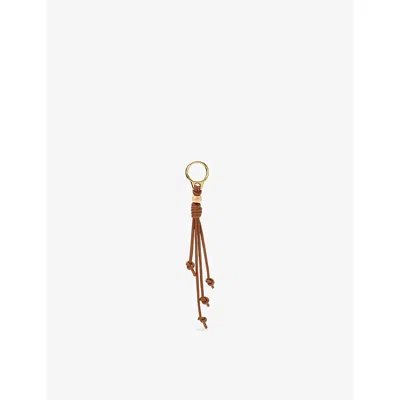Loewe Womens Warm Desert/gold Personalisation Tree Leather Bag Charm