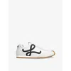 Loewe Women White Canvas And Suede Ballet Runner 2.0 Sneakers In White