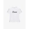 Loewe Womens  Brand-print Relaxed-fit Cotton-jersey T-shirt In White