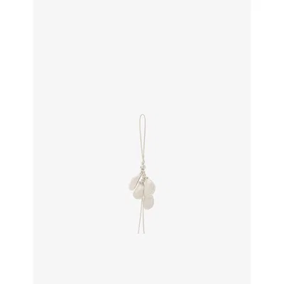Loewe Womens White Multi-shell Charm Keyring In Gold