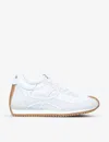 Loewe Low-top Sneakers With Contrast Rubber Sole In White/oth