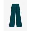 Loewe Womens Wide-leg Relaxed-fit Silk Pyjama Bottoms Dark Green In Dark Green
