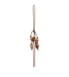 Loewe Wood-leather Acorn Bag Charm In Brown