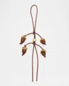 Loewe Wooden Acorn Bag Charm In Brown