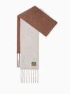 Loewe Scarf In Alpaca And Wool Blend In Brown