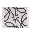 Loewe Wool Anagram Blanket In Navy
