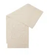 Loewe Ribbed Logo-plaque Scarf In Neutral