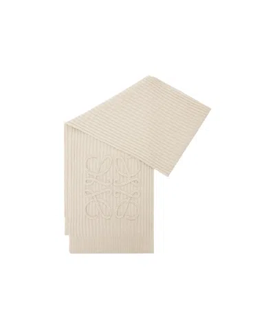 Loewe Wool Anagram Scarf In Nude