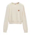 Loewe Anagram Wool Sweater In Beige