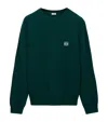 Loewe Anagram Embroidered Crewneck Sweater In Green