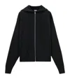 Loewe Mens Black Anagram Relaxed-fit Stretch-wool Blend Hoody In Black