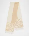Loewe Wool And Cashmere Anagram Scarf In Neutral