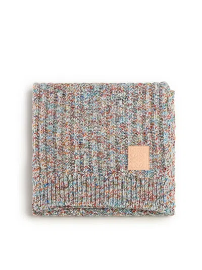 Loewe Wool And Cashmere Blend Scarf In Multi