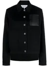 Loewe Anagram-debossed Shirt Jacket In Black