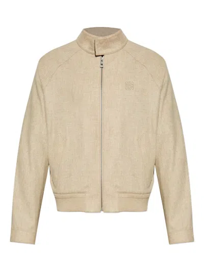Loewe Wool And Cashmere Jacket In Brown