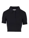 Loewe Wool And Cashmere Polo Shirt In Black