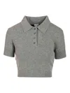 Loewe Wool And Cashmere Polo Shirt In Gray
