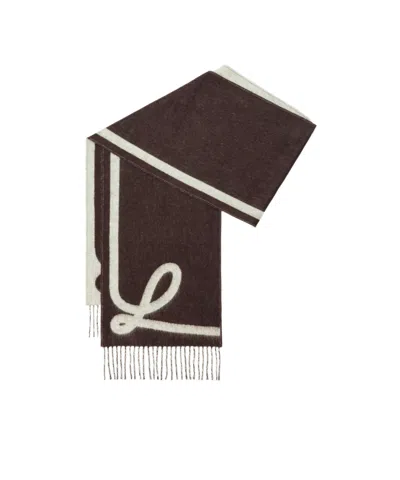 Loewe Wool And Cashmere Scarf In Black