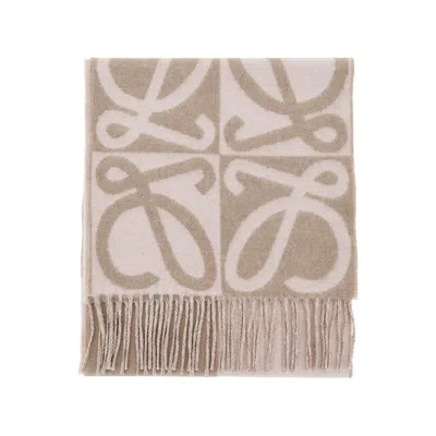 Loewe Wool And Cashmere Scarf In Multicolor