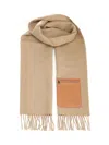 Loewe Wool And Cashmere Scarf Scarves And Foulards Beige