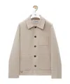 Loewe Wool-cashmere Shirt Jacket In Nude