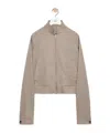 Loewe Wool And Cashmere Zip-up Jacket In Brown