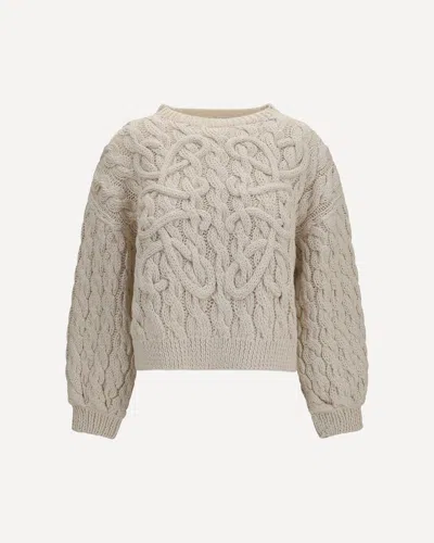 Loewe Wool And Cotton-blend Midweight Knit In Gray