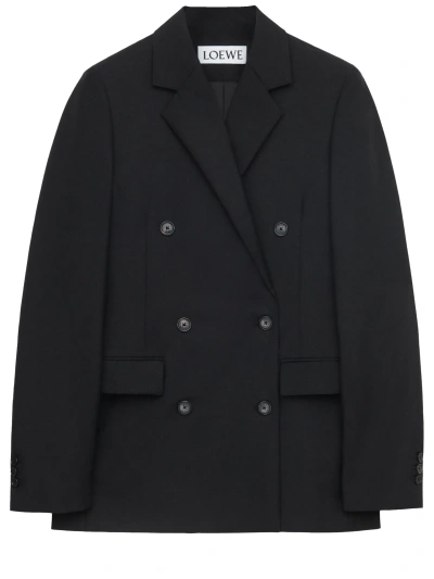 Loewe Wool And Mohair Jacket In Black
