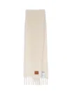 Loewe White Wool And Mohair Scarf Women In White