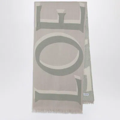 Loewe Scarf In Wool And Cashmere For Woman In Green