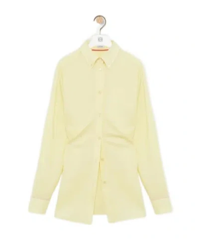 Loewe Wool And Silk Shirt In Yellow