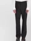 Loewe Wool And Silk Tailored Trousers In Black