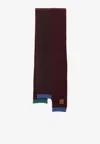 Loewe Wool Asymmetric Scarf In Multi