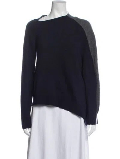 Pre-owned Loewe Wool Asymmetrical Sweater In Blue