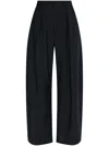 Loewe Wool Barrel Trousers In Black