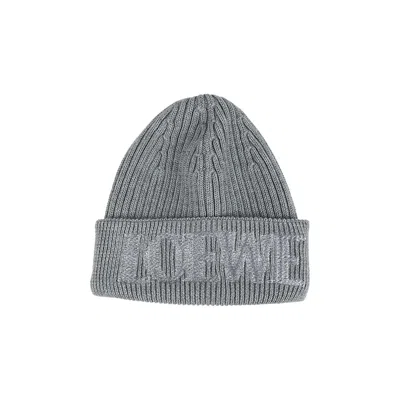 Pre-owned Loewe Wool Beanie 'grey' | Men's Size Onesize In Gray