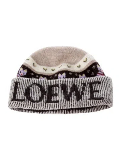 Pre-owned Loewe Wool Beanie In Neutral