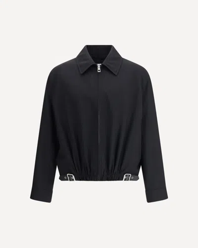Loewe Wool Belted Jacket In Black