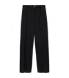 Loewe Womens Black Pleated Belated Wool Trousers In Black