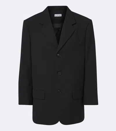 Loewe Wool Blazer In Black