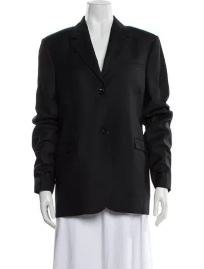 Pre-owned Loewe Wool Blazer In Black