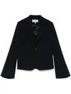 Loewe Black Wool Single-breasted Blazer In Black