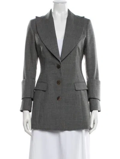 Pre-owned Loewe Wool Blazer In Gray