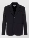 Loewe Wool Blazer Notch Lapel Front Pockets In Black