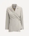 Loewe Beige Melange Wool Wrap Jacket In Sand