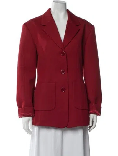 Pre-owned Loewe Wool Blazer W/ Tags In Red