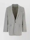 Loewe Wool Blazer With Notched Lapel And Pockets In Gray