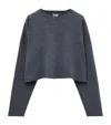 Loewe Round-neck And Long-sleeved Sweater In Grey
