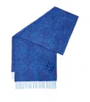 Loewe Wool Tassel Scarf In Blue